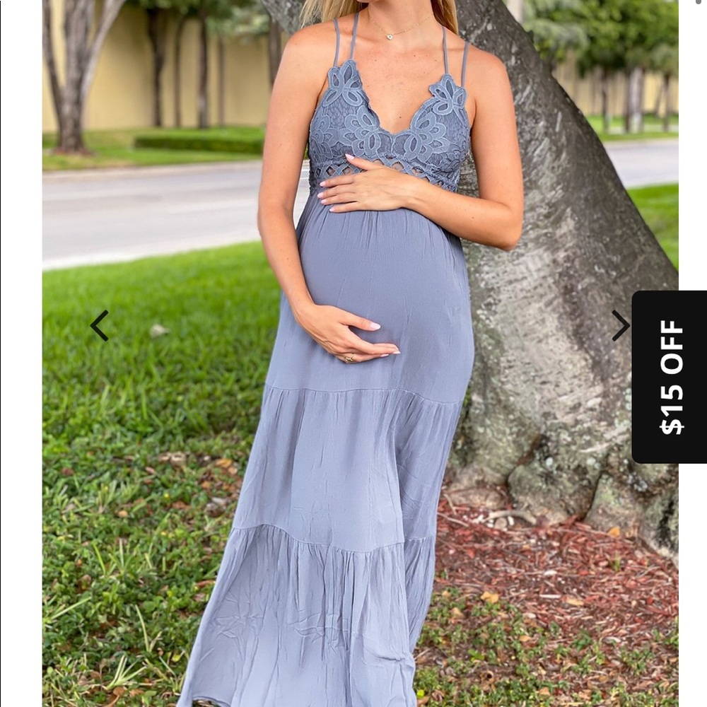 Blue Maternity Dress
